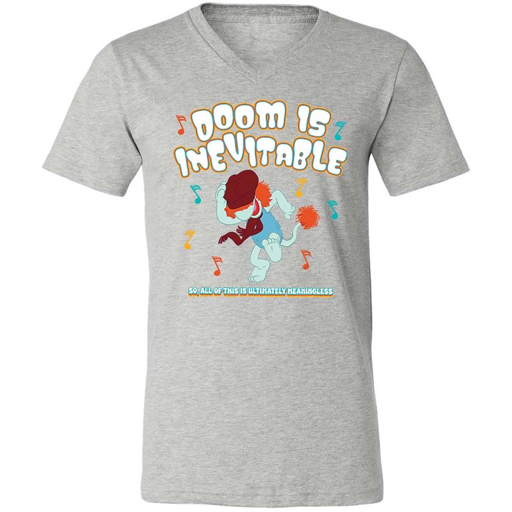 Unisex V-Neck T-Shirt - QKK5GVSX - Athletic Heather - 15
