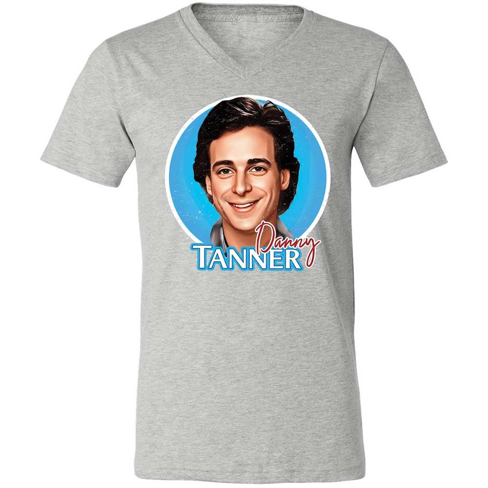Unisex V-Neck T-Shirt - 9XG6WXZQ - Athletic Heather - 15