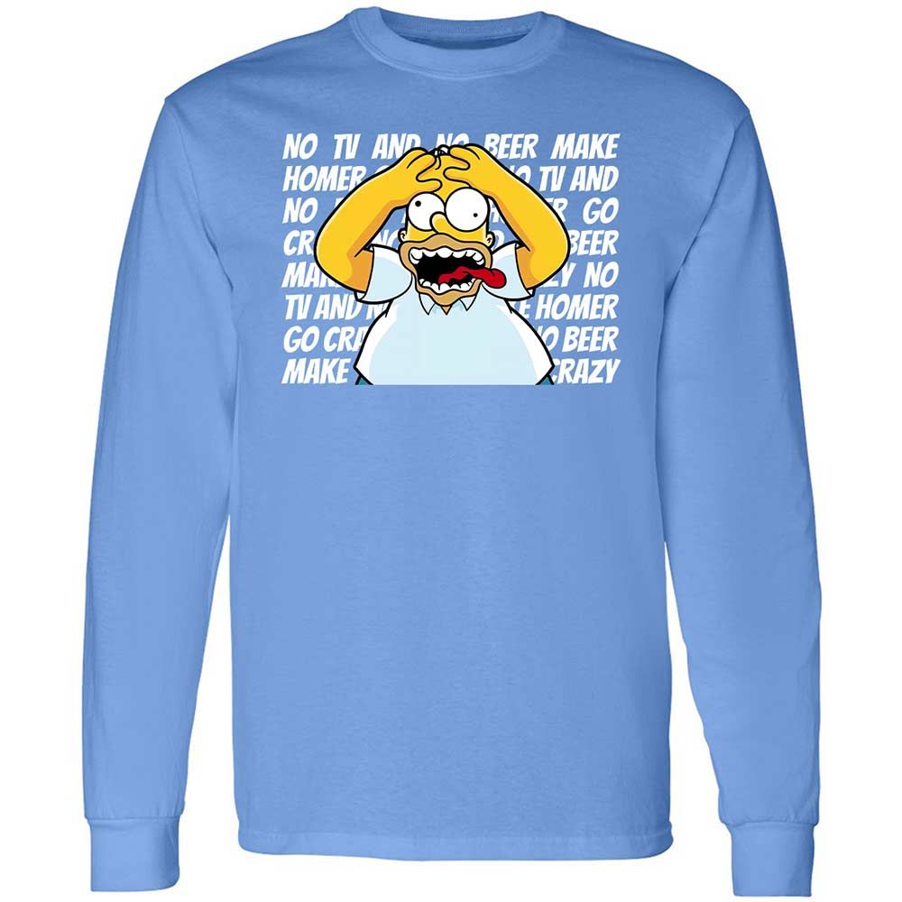 No TV and No Beer Make Homer Go Crazy - Carolina Blue - 15
