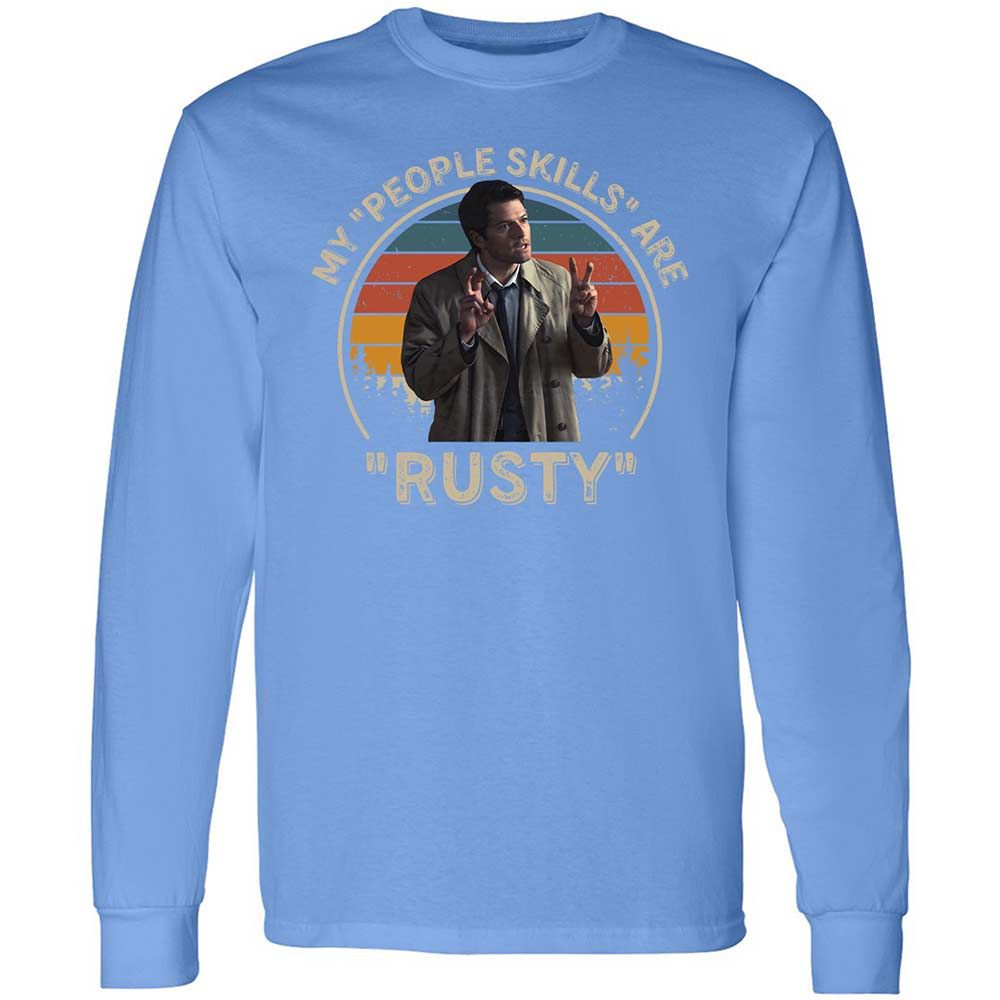 Long Sleeve T-Shirt - SK8UPJGN - Carolina Blue - 15
