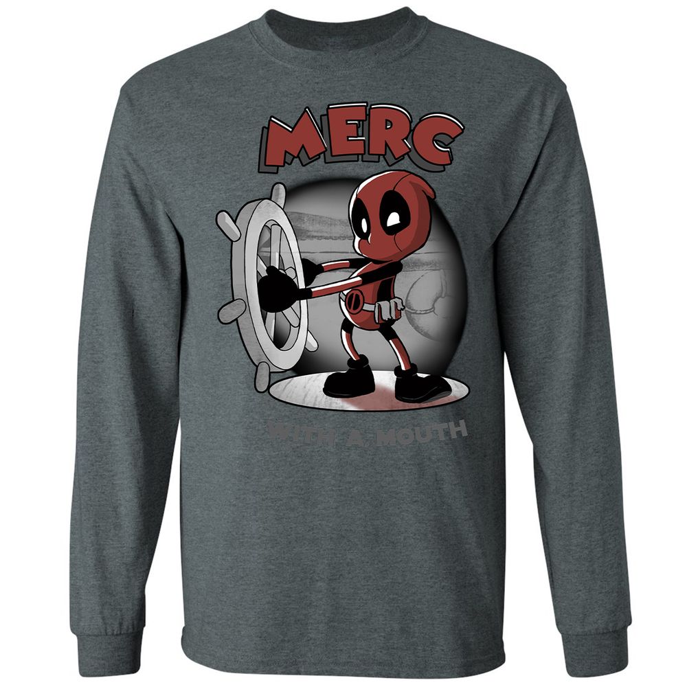 Long Sleeve T-Shirt - B3PL9ZPB - Dark Heather - 15