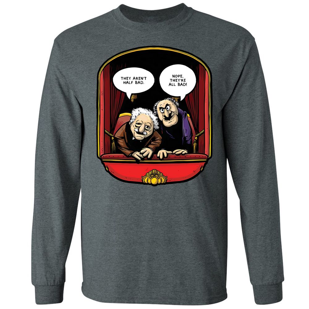 Statler and Waldorf (All Bad) - Dark Heather - 15