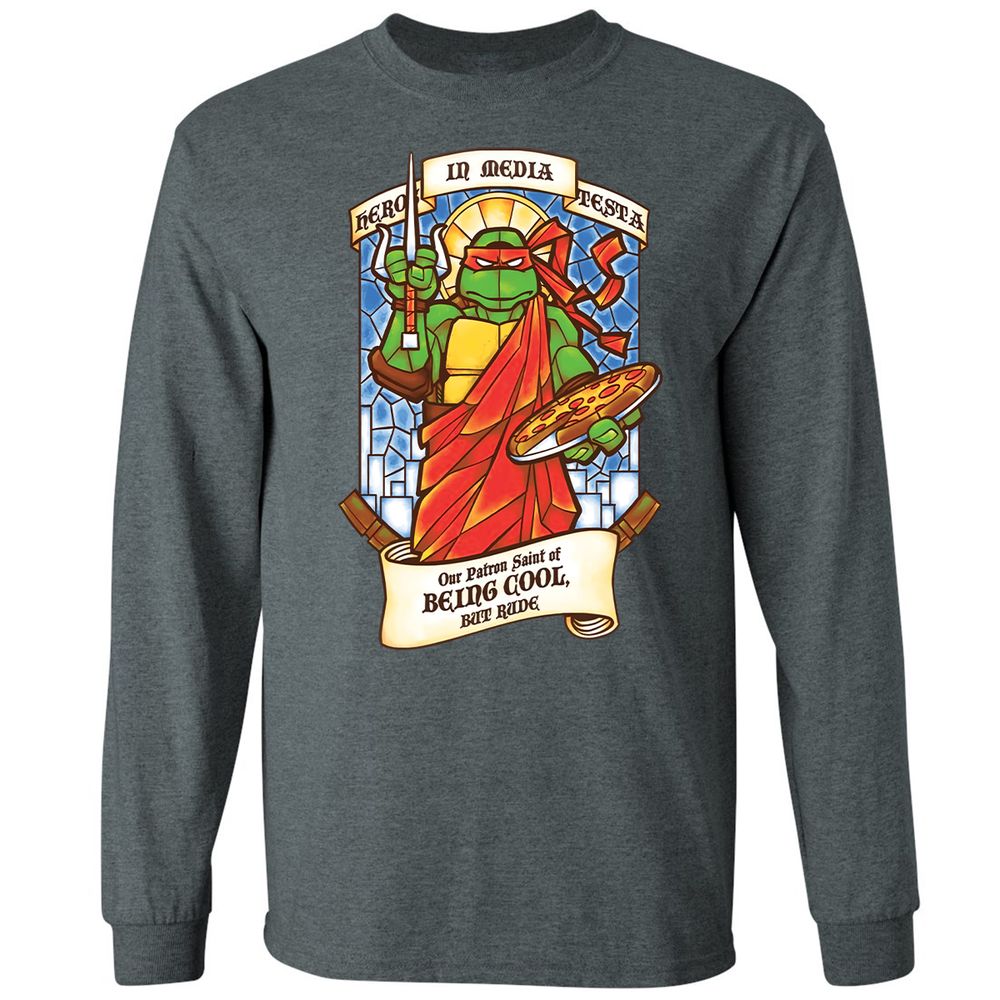 Long Sleeve T-Shirt - YLQ5ELGX - Dark Heather - 15