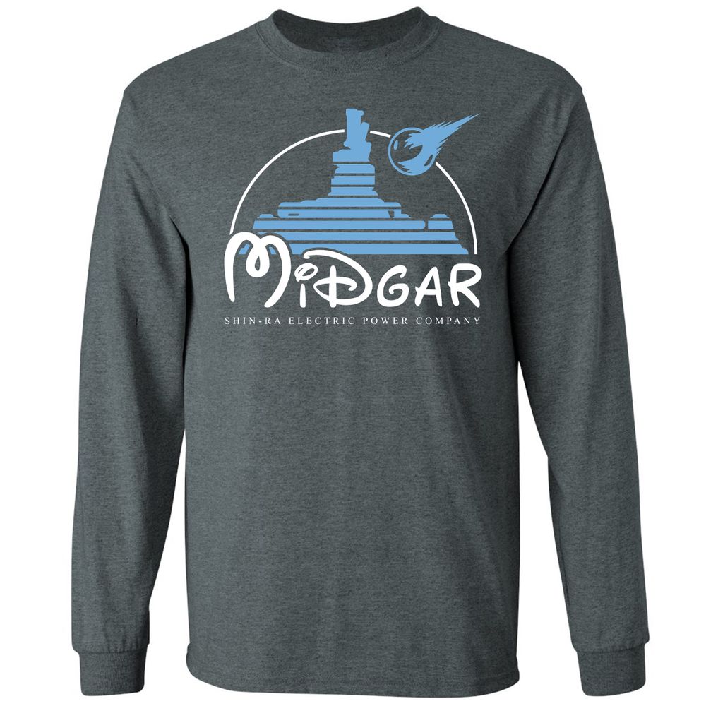 Long Sleeve T-Shirt - B8RKCDY8 - Dark Heather - 15