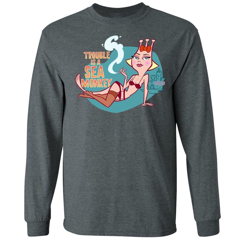 Long Sleeve T-Shirt - FBPC91QM - Dark Heather - 15
