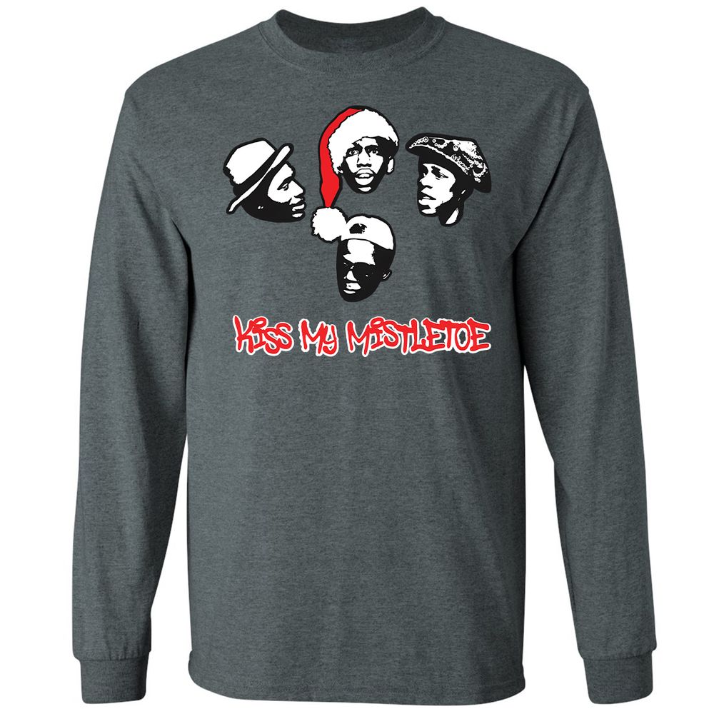 Kiss My Mistletoe Xmas Rap - Dark Heather - 15