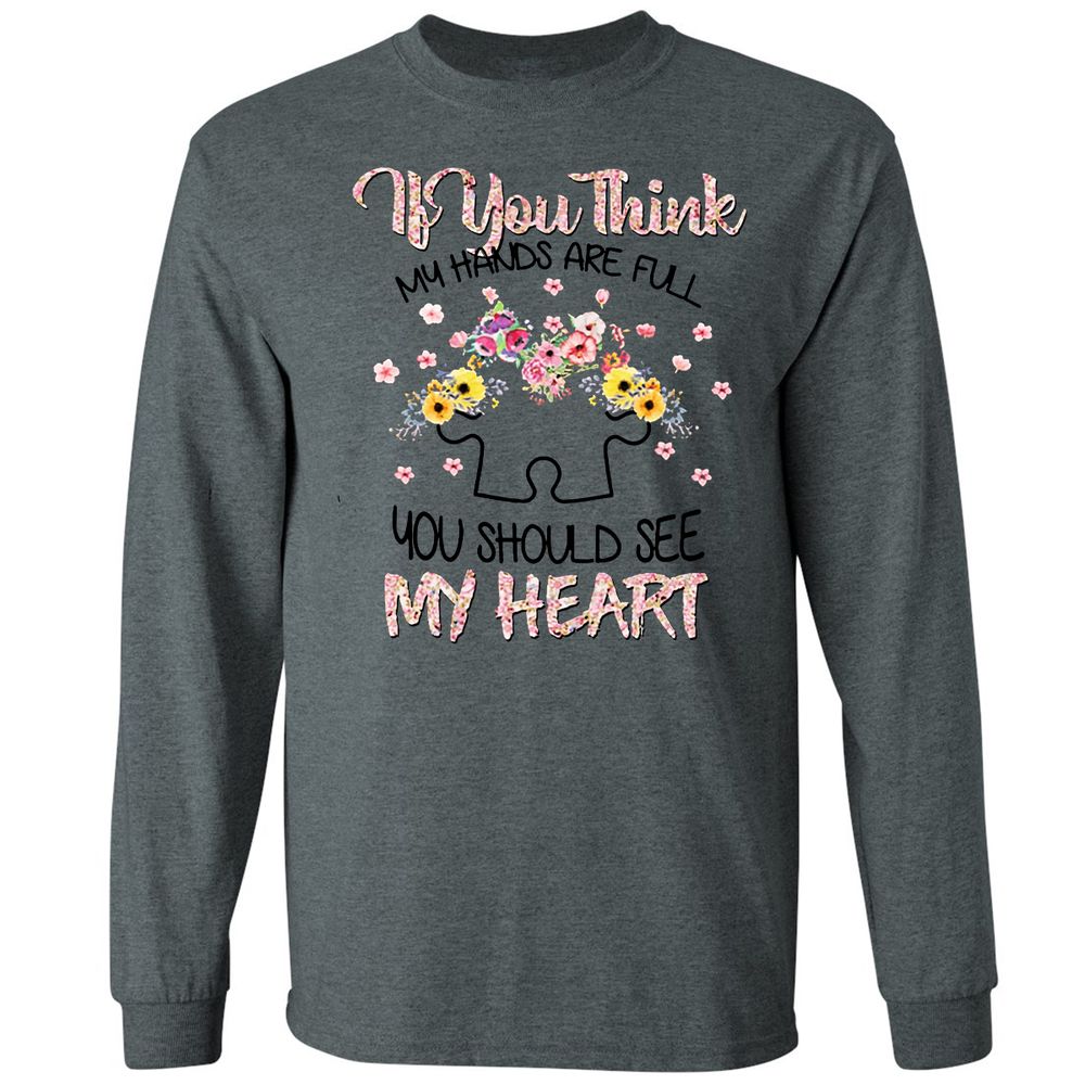 Long Sleeve T-Shirt - Q9BWWUS4 - Dark Heather - 15