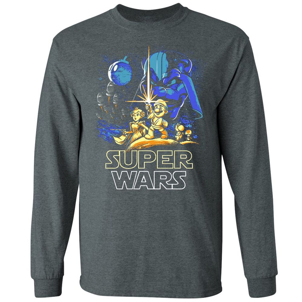 Long Sleeve T-Shirt - ZVVX6EB7 - Dark Heather - 15
