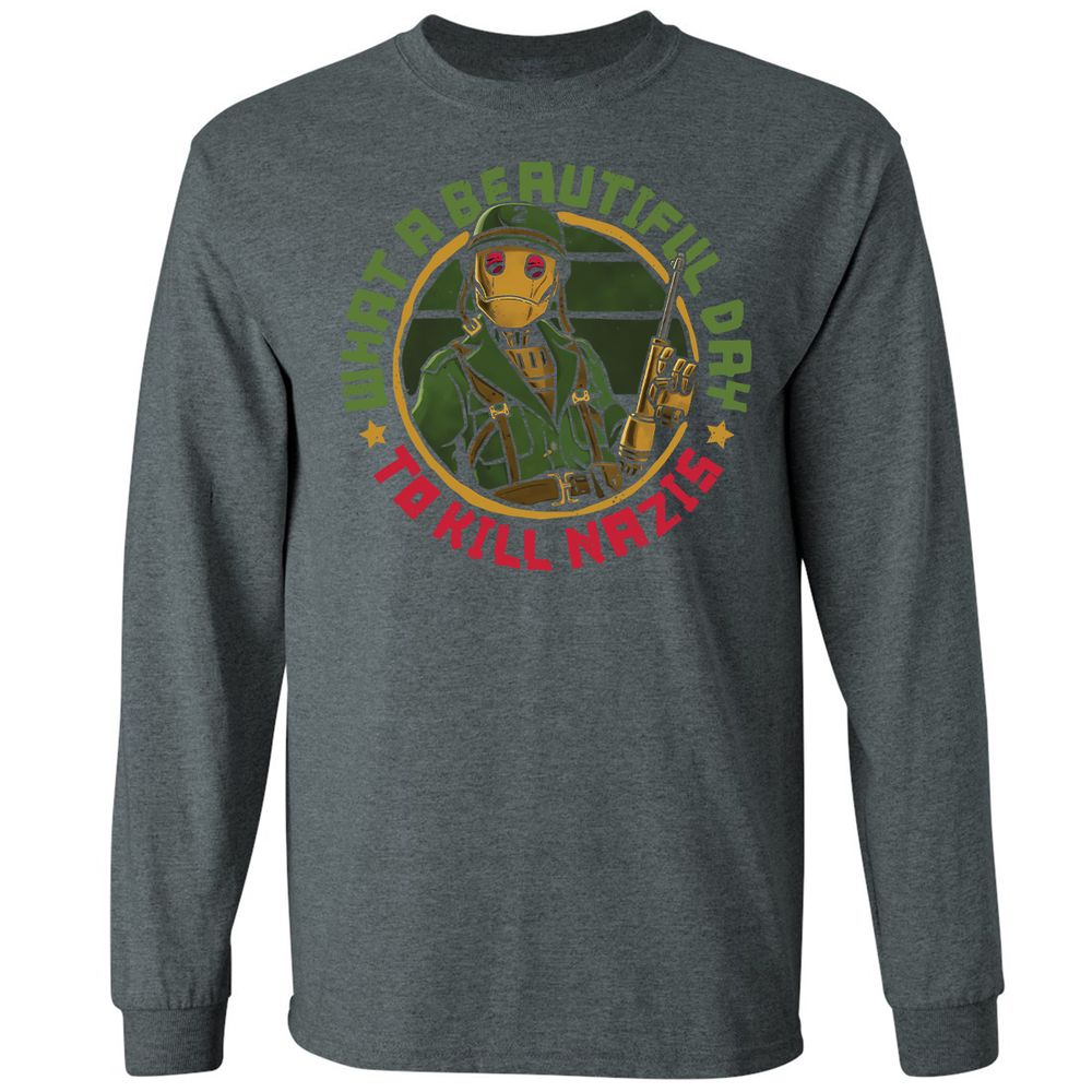 Long Sleeve T-Shirt - BHNA1P4Q - Dark Heather - 15