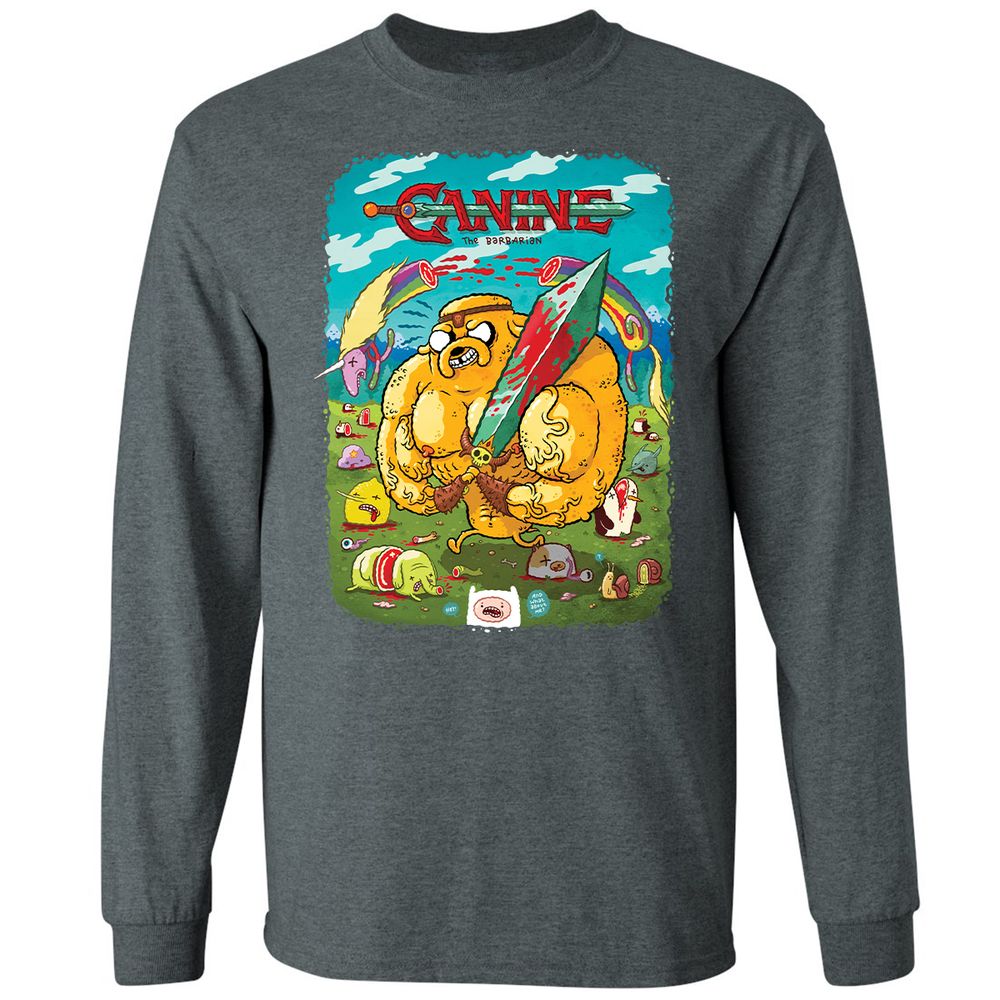 Long Sleeve T-Shirt - JU34GMNQ - Dark Heather - 15