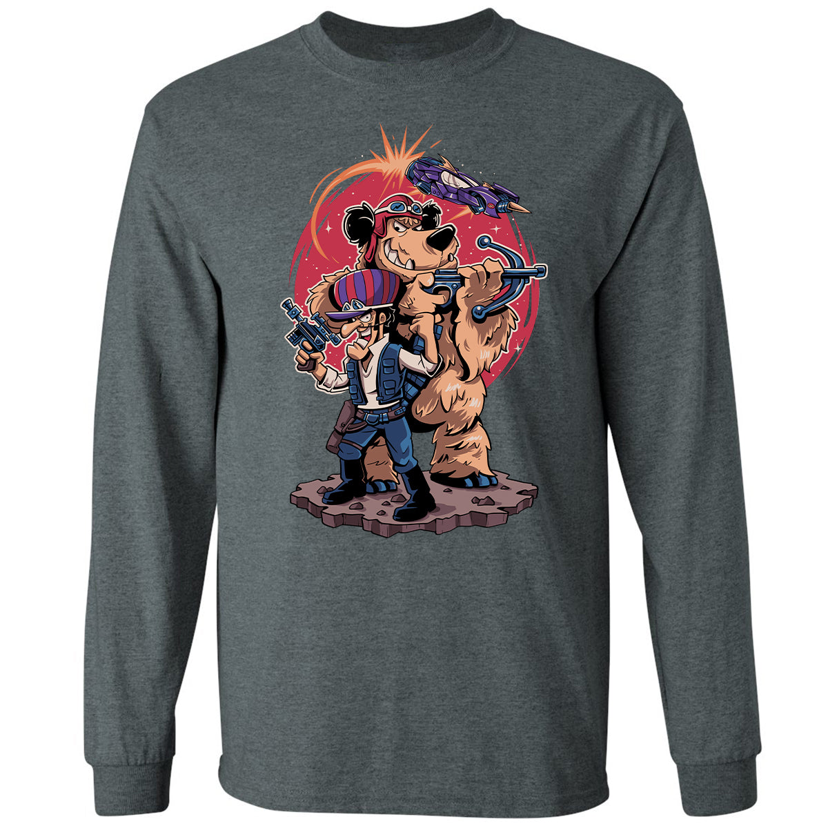 Long Sleeve T-Shirt - J1BXLWZD - Dark Heather - 15