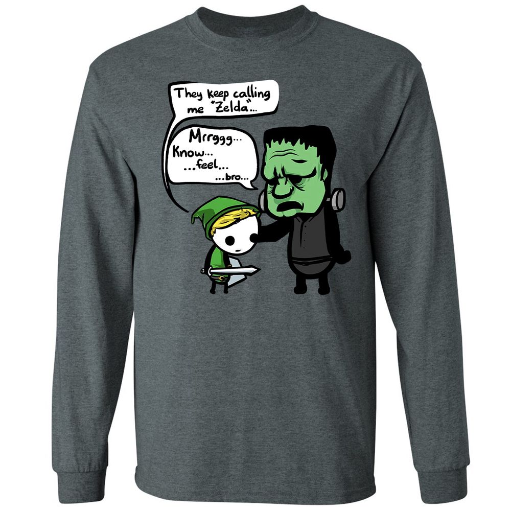 Long Sleeve T-Shirt - ZHF5PXCU - Dark Heather - 15