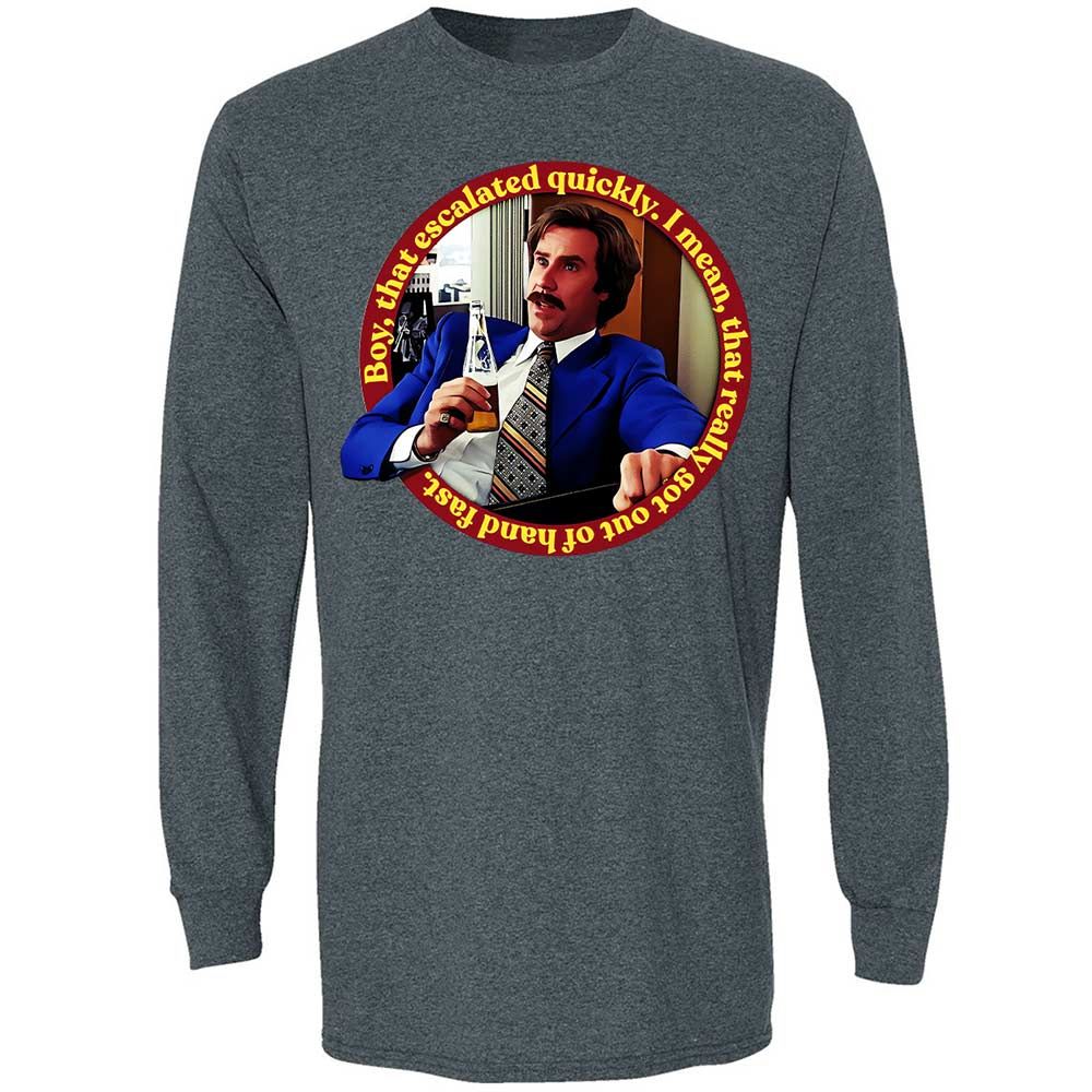Long Sleeve T-Shirt - 8B4JUHJQ - Dark Heather - 15