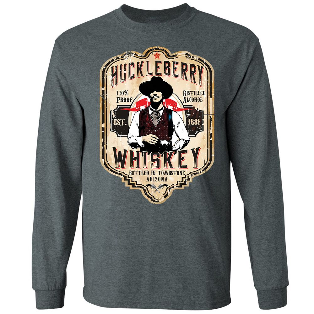 Huckleberry Whiskey Label - Dark Heather - 15