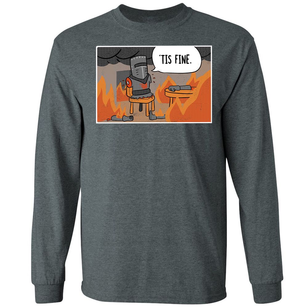 Long Sleeve T-Shirt - QAXV3DZ8 - Dark Heather - 15