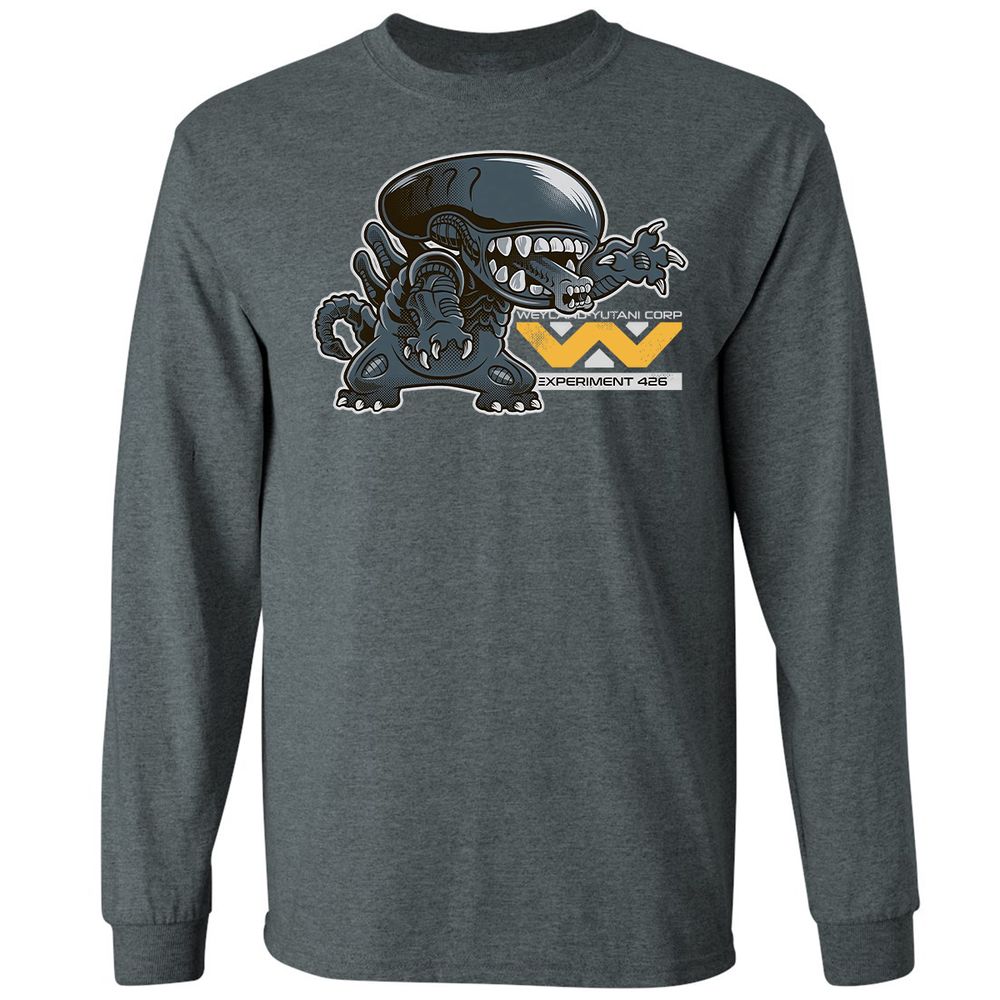 Long Sleeve T-Shirt - B33FJG8Y - Dark Heather - 15