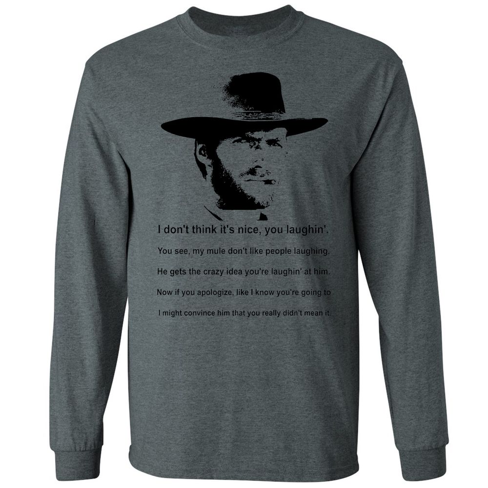 Clint Eastwood Mule Quote - Dark Heather - 15