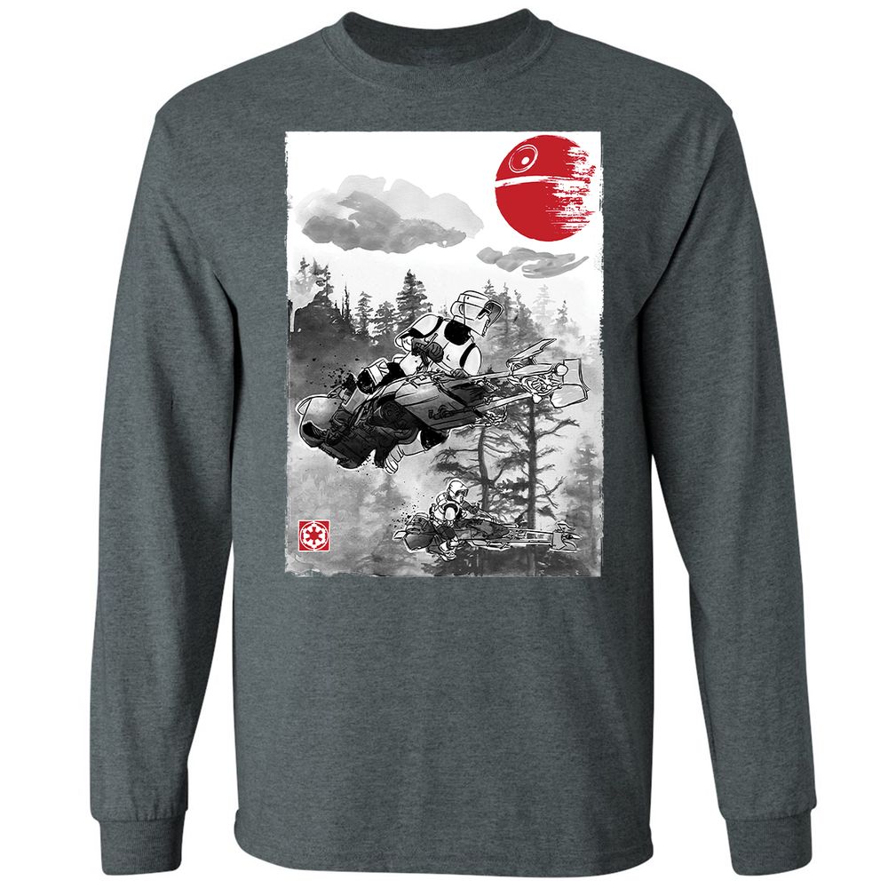 Long Sleeve T-Shirt - BCVG7JKD - Dark Heather - 15