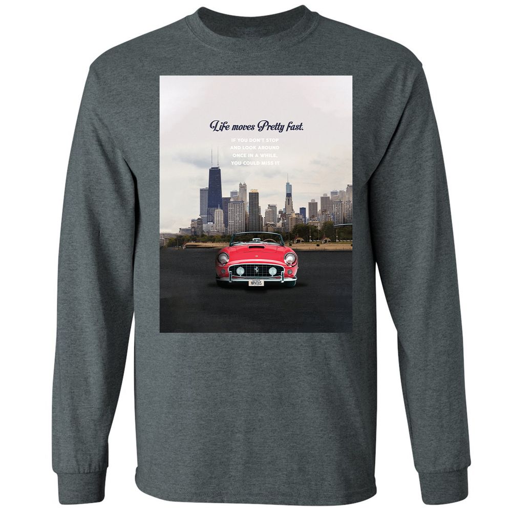 Long Sleeve T-Shirt - YK5LF7D9 - Dark Heather - 15