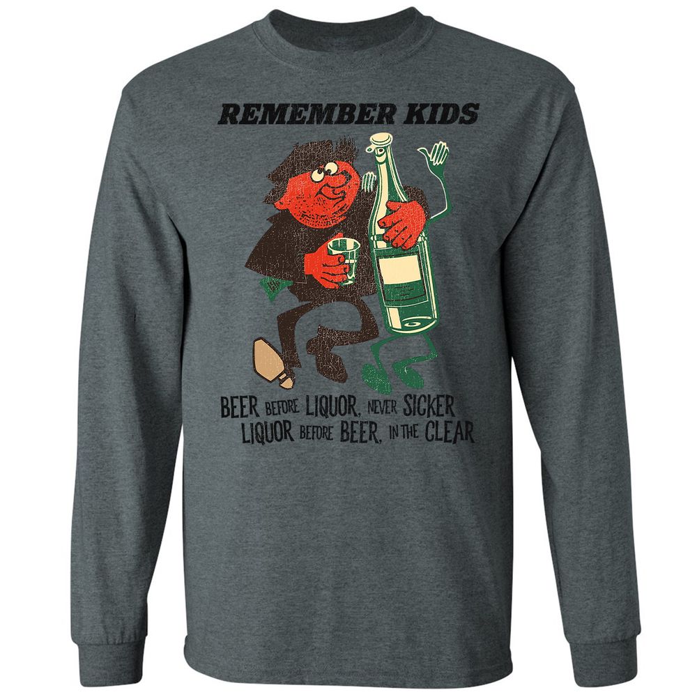 Long Sleeve T-Shirt - BL7VNV9Z - Dark Heather - 15