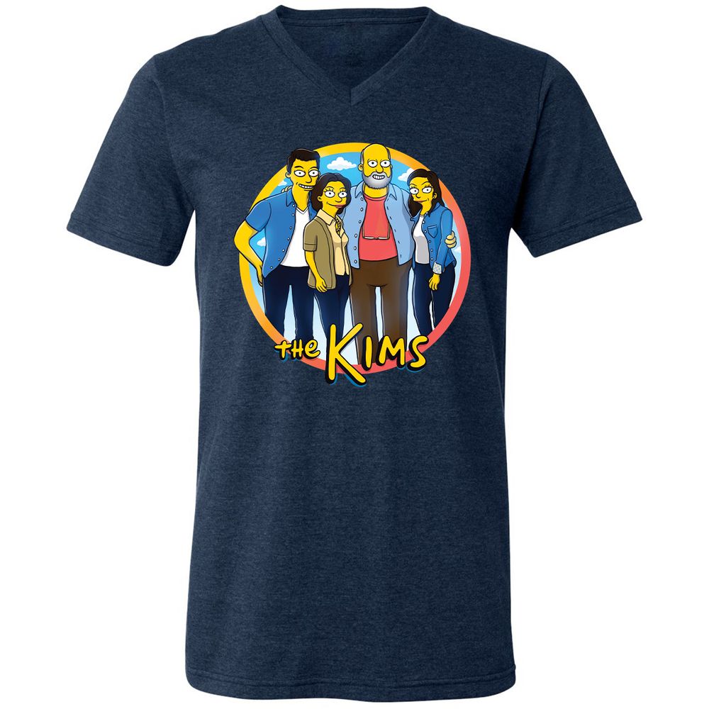 Unisex V-Neck T-Shirt - LK1MAGU7 - Heather Navy - 15