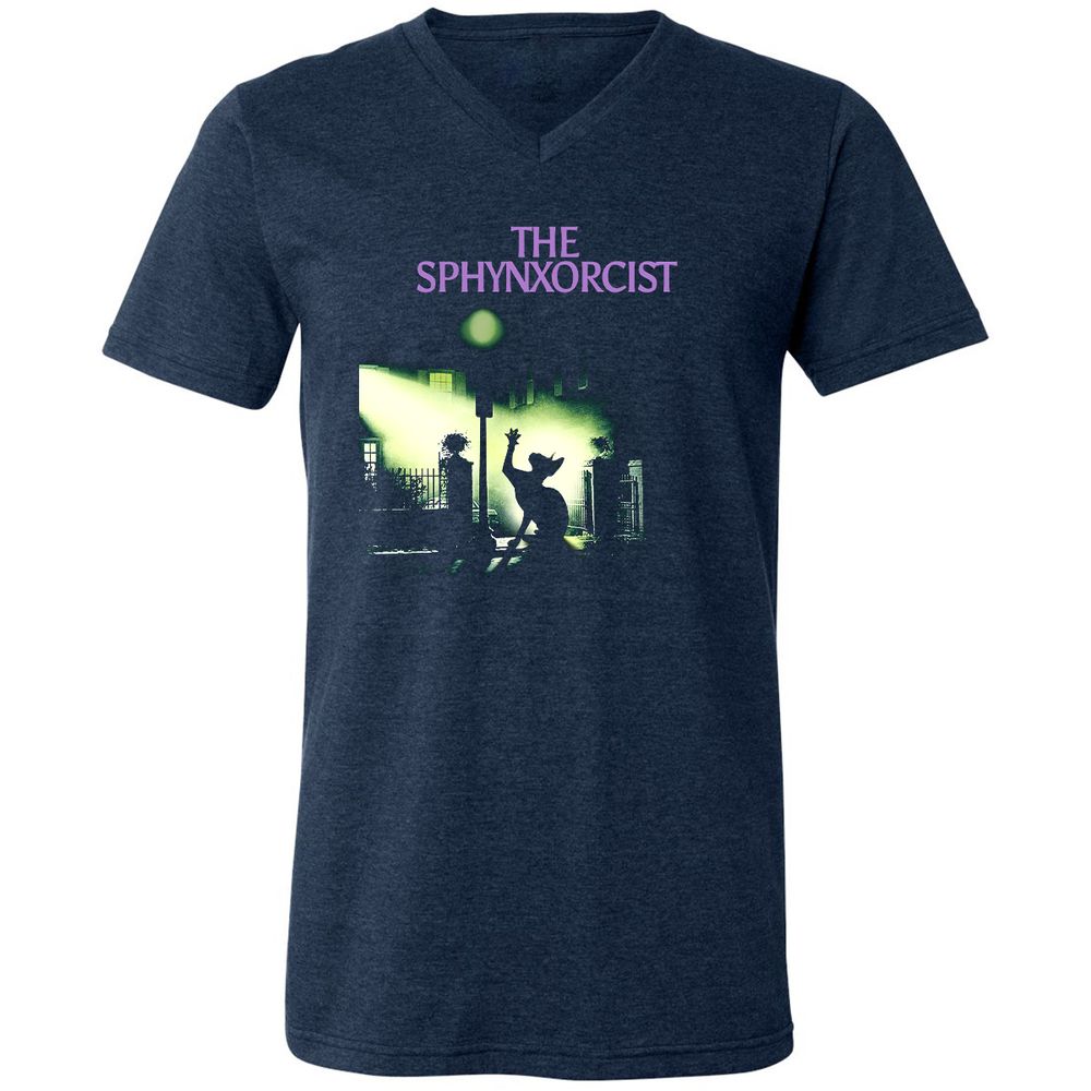 Unisex V-Neck T-Shirt - 2FPCY5K7 - Heather Navy - 15