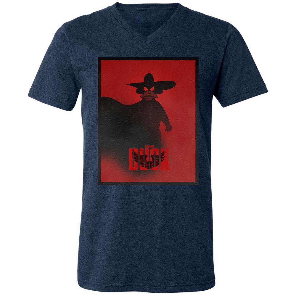 Unisex V-Neck T-Shirt - A44R8QRT - Heather Navy - 15