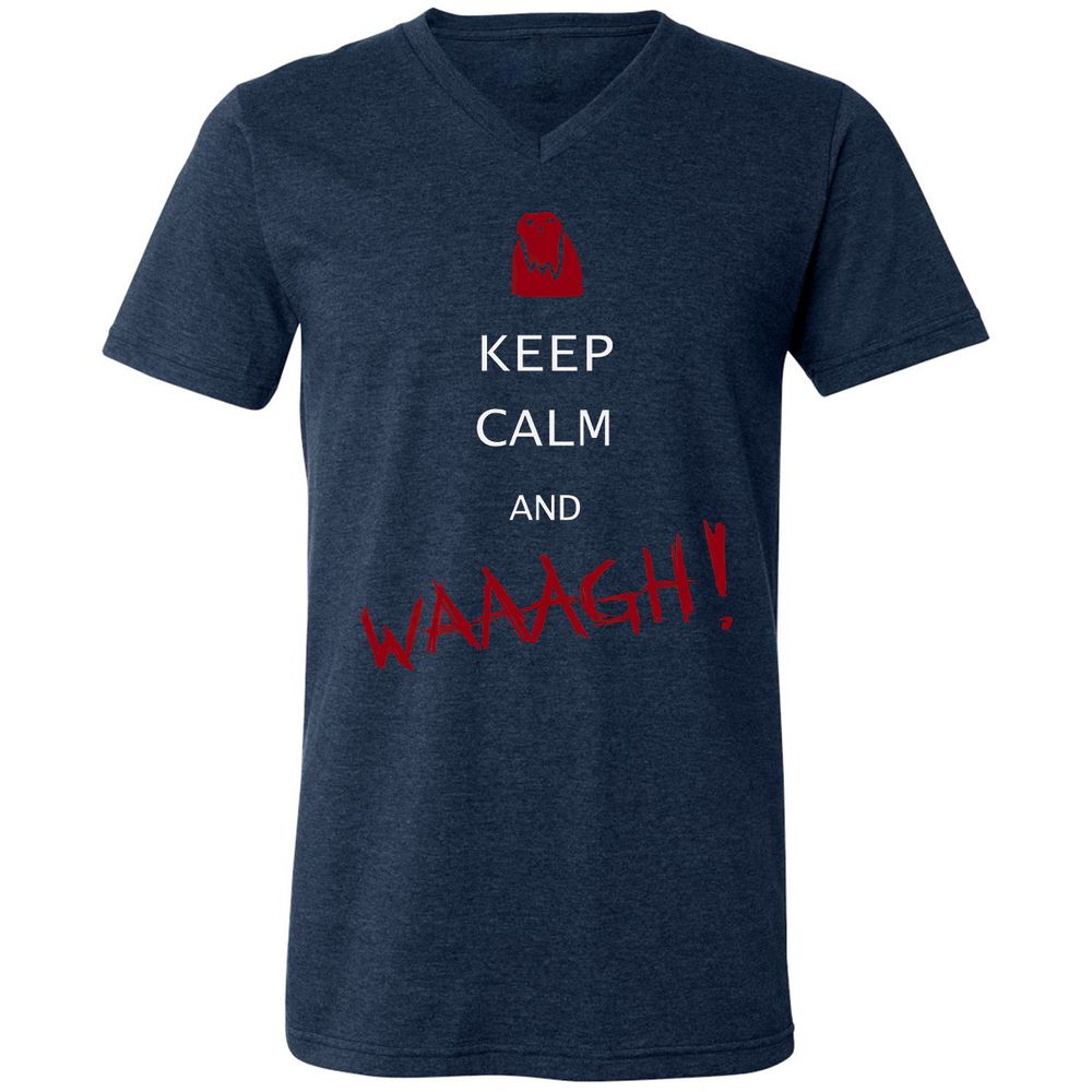Unisex V-Neck T-Shirt - 4PCUZHVR - Heather Navy - 15
