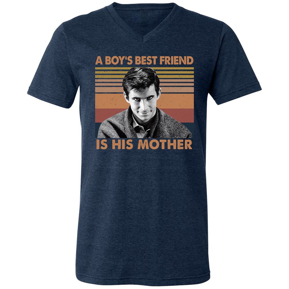 Unisex V-Neck T-Shirt - YYVBJWYT - Heather Navy - 15