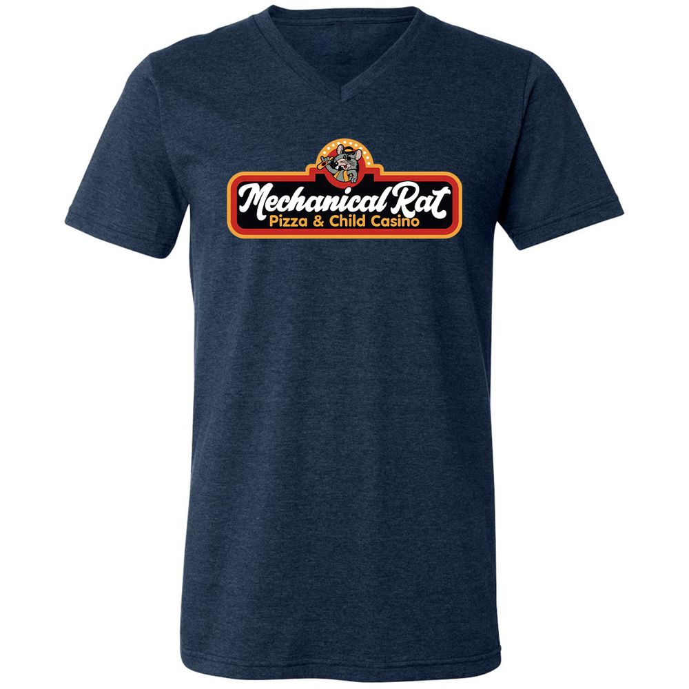 Unisex V-Neck T-Shirt - VVKVZ5FG - Heather Navy - 15