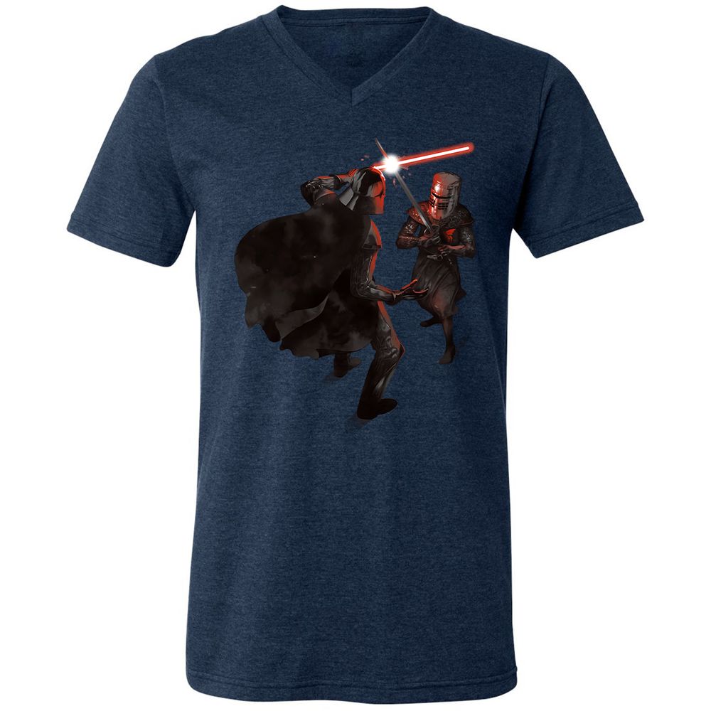 Unisex V-Neck T-Shirt - 16F16CUK - Heather Navy - 15