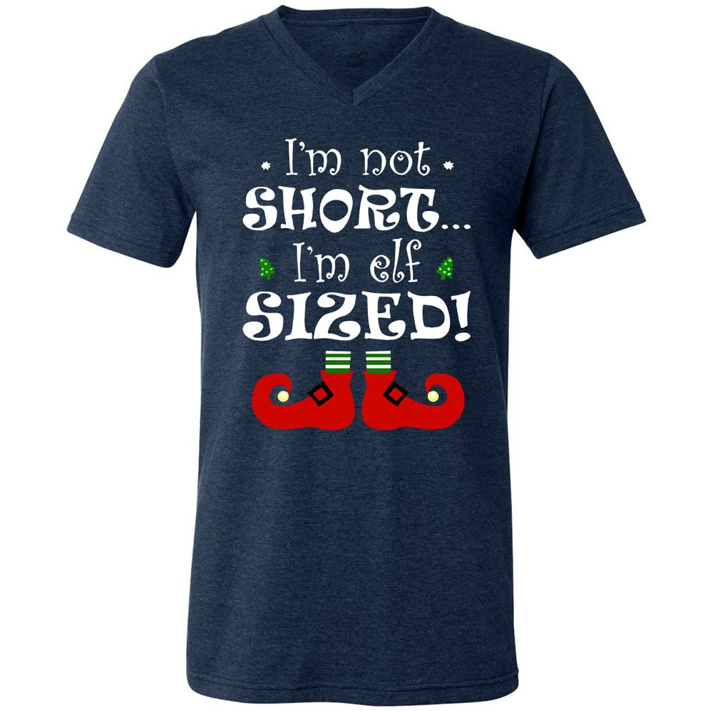Unisex V-Neck T-Shirt - 285YPQSE - Heather Navy - 15