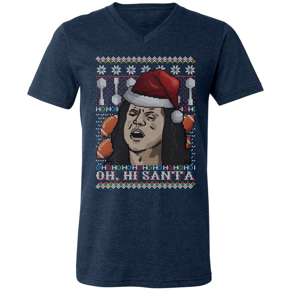 Unisex V-Neck T-Shirt - KSJQZP7V - Heather Navy - 15