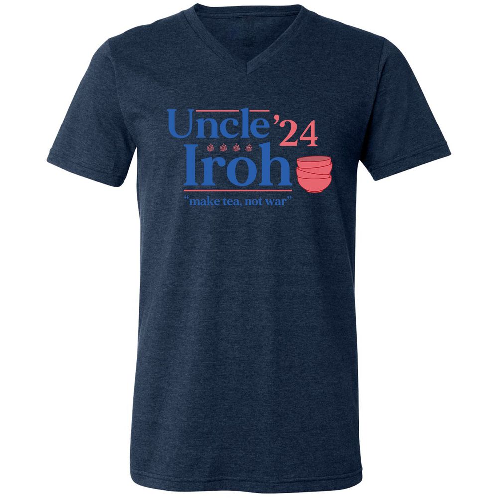 Unisex V-Neck T-Shirt - HD4A2TE2 - Heather Navy - 15
