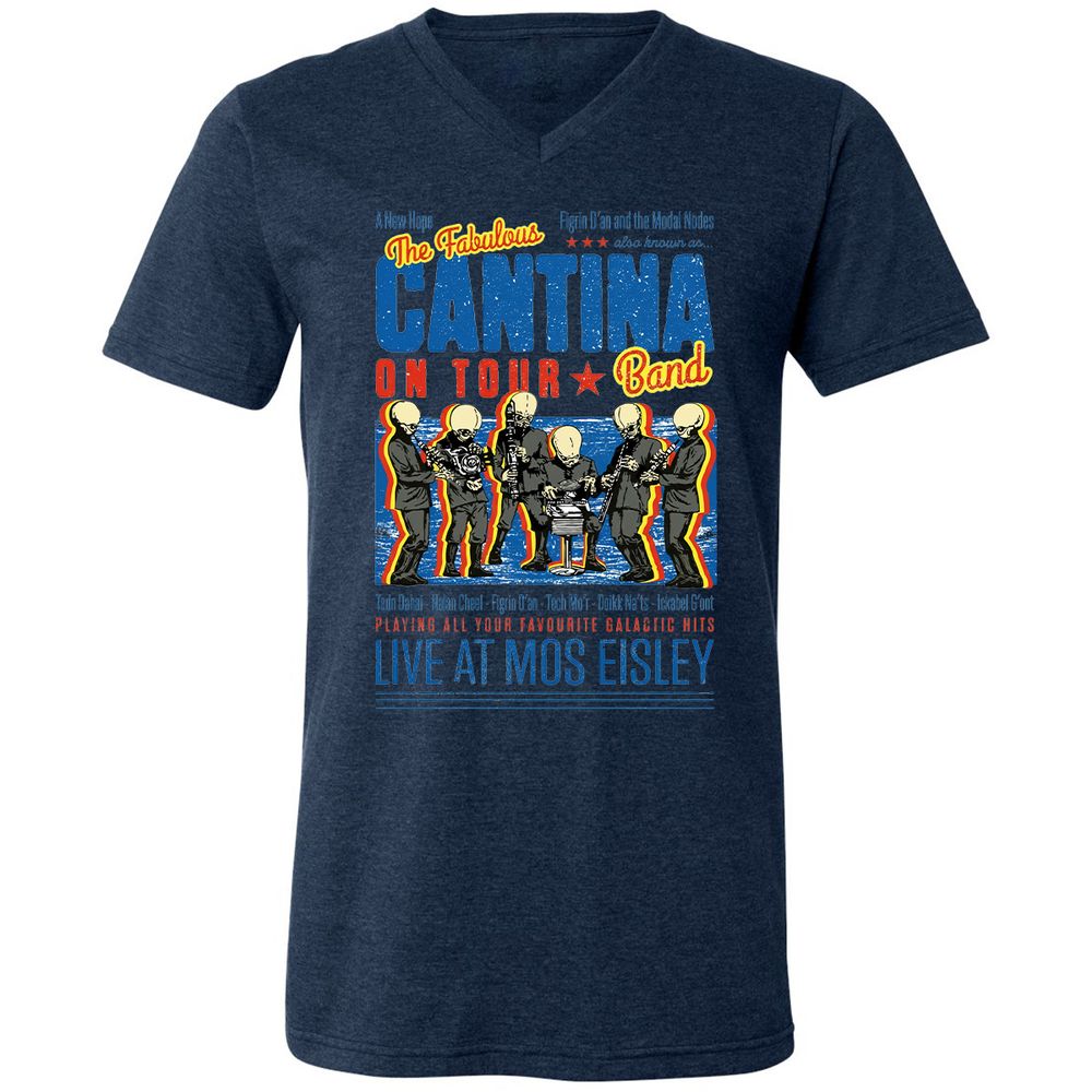 Unisex V-Neck T-Shirt - C775UAHA - Heather Navy - 15