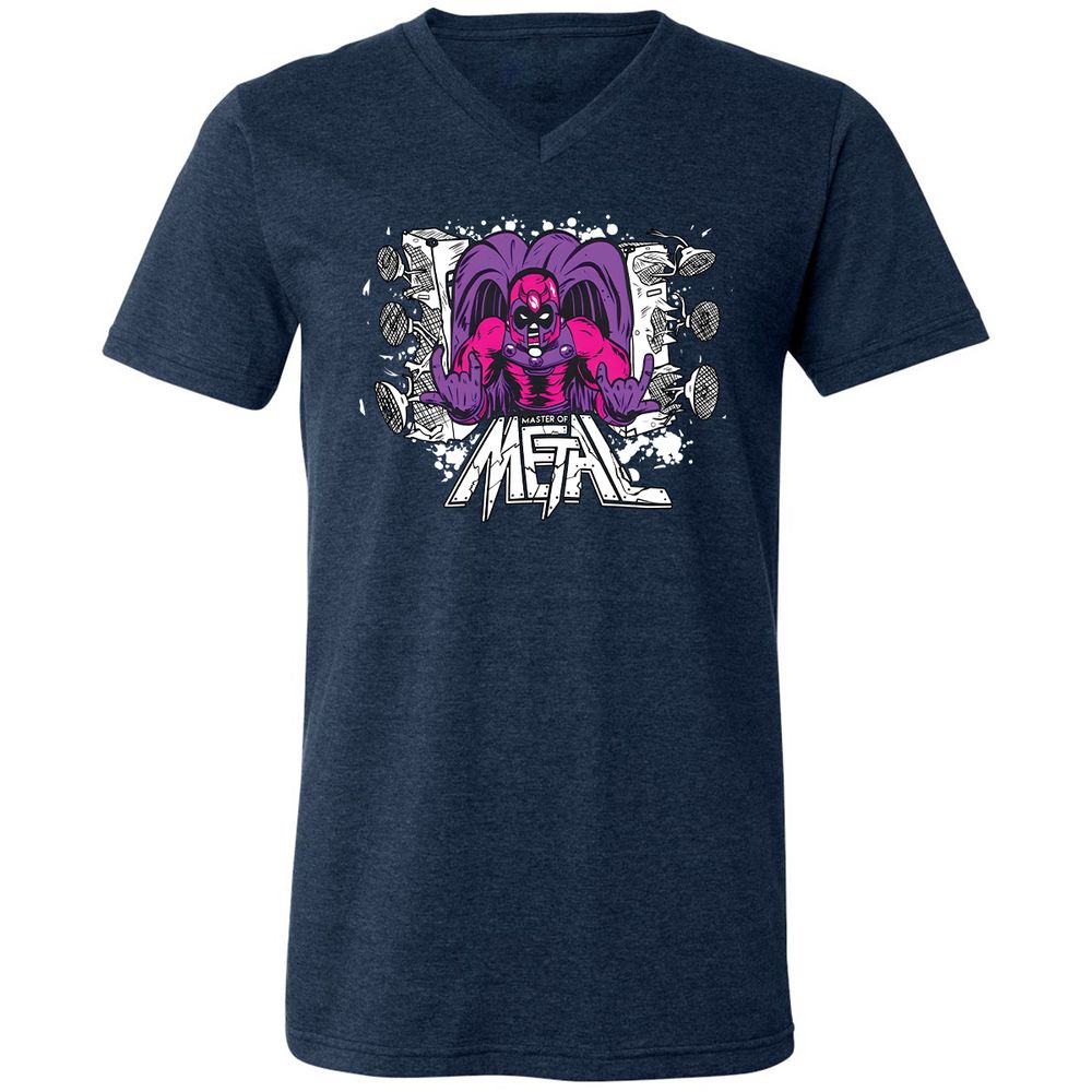 Unisex V-Neck T-Shirt - DJZ7S578 - Heather Navy - 15