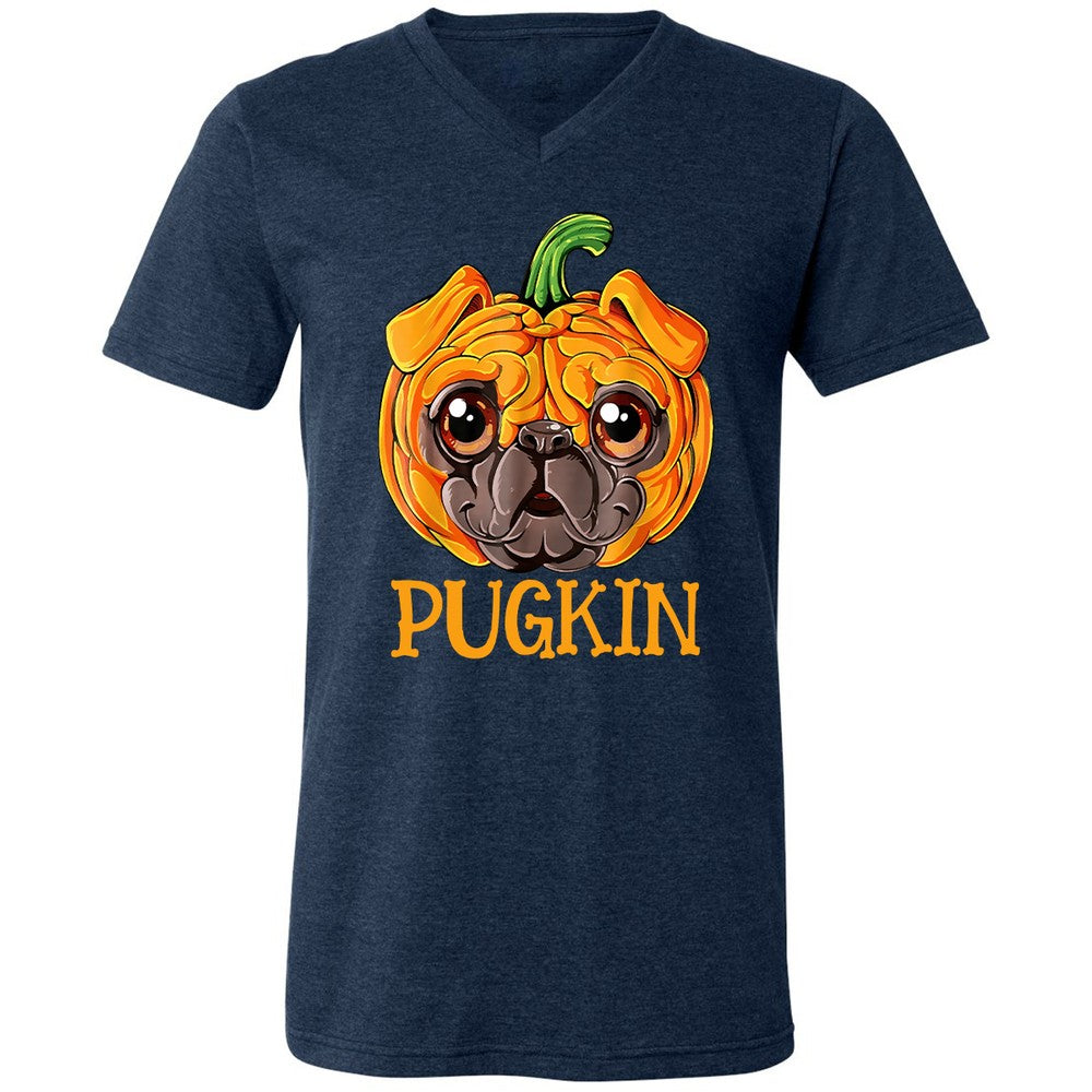 Unisex V-Neck T-Shirt - ZB14U9DA - Heather Navy - 15