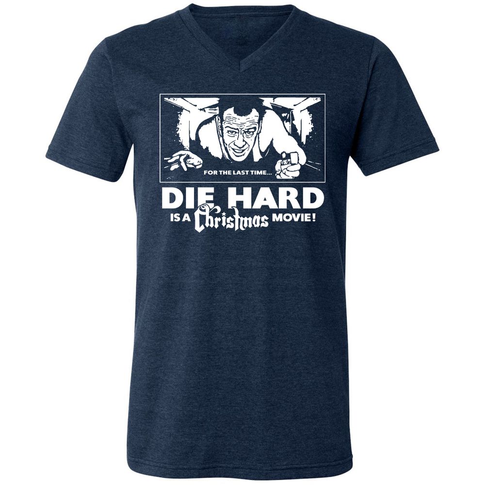 Unisex V-Neck T-Shirt - HDZBUXF8 - Heather Navy - 15
