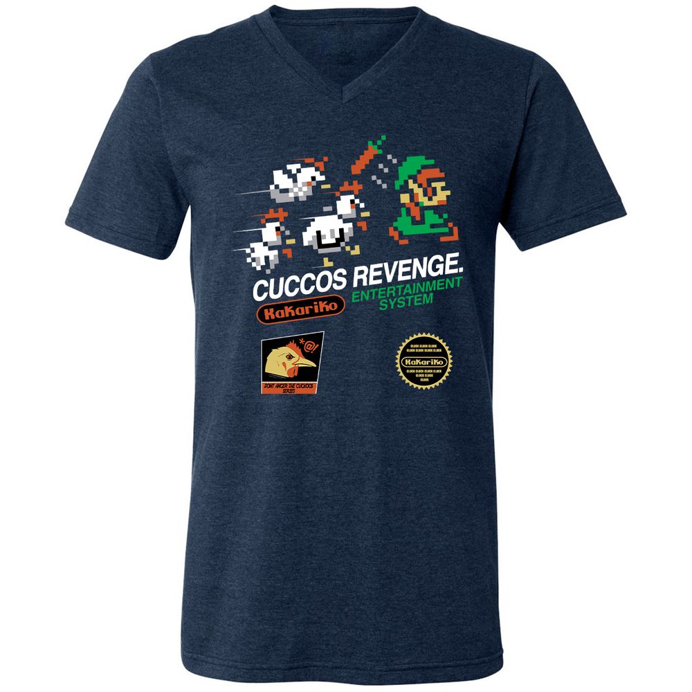 Unisex V-Neck T-Shirt - 5YHBQBQD - Heather Navy - 15