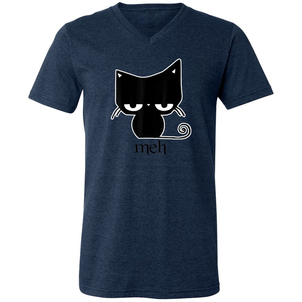 Unisex V-Neck T-Shirt - 45XLSN3Y - Heather Navy - 15
