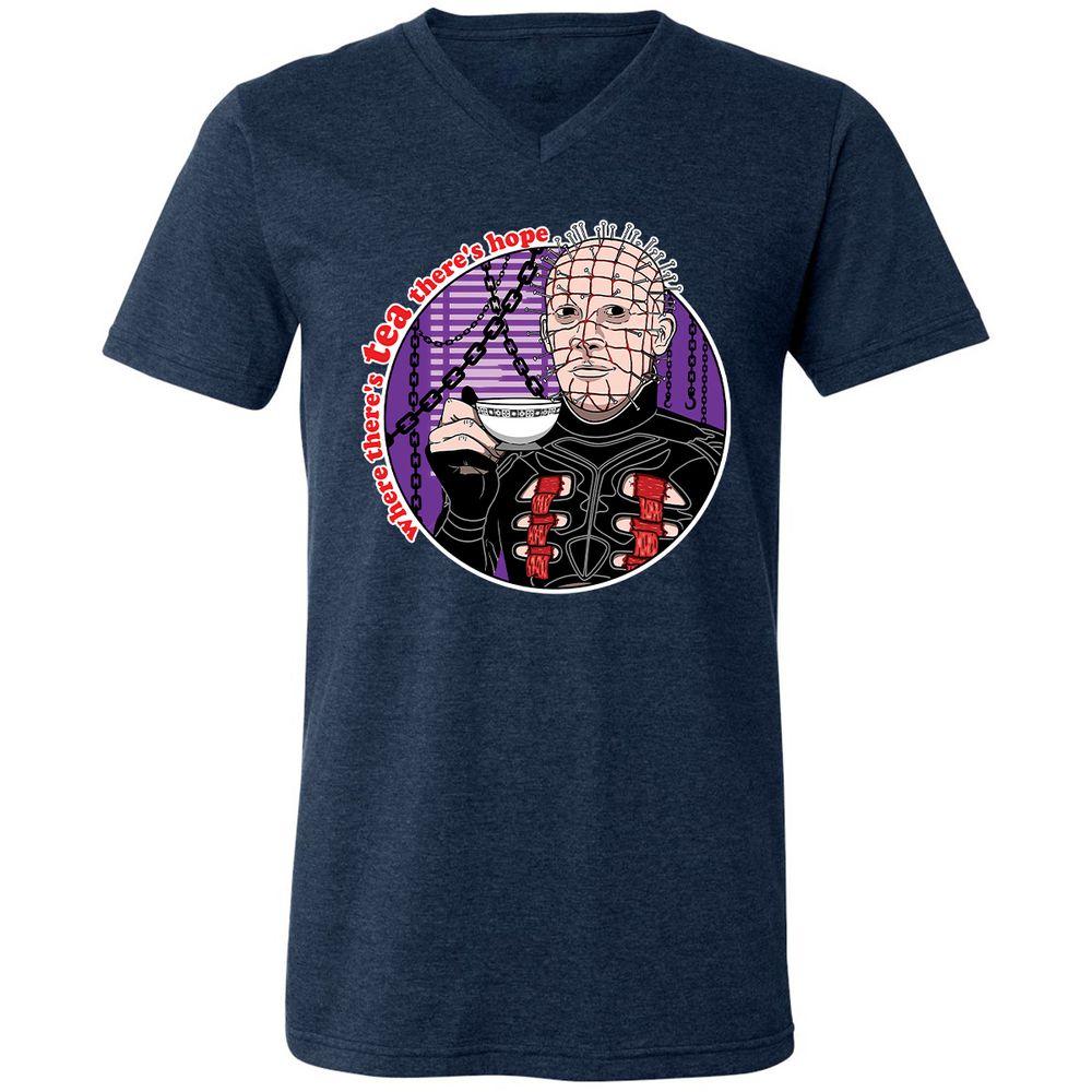 Unisex V-Neck T-Shirt - XD9D9L34 - Heather Navy - 15