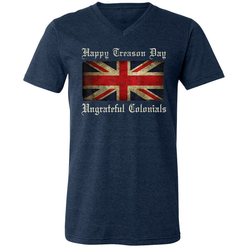Unisex V-Neck T-Shirt - 8G7GUB33 - Heather Navy - 15
