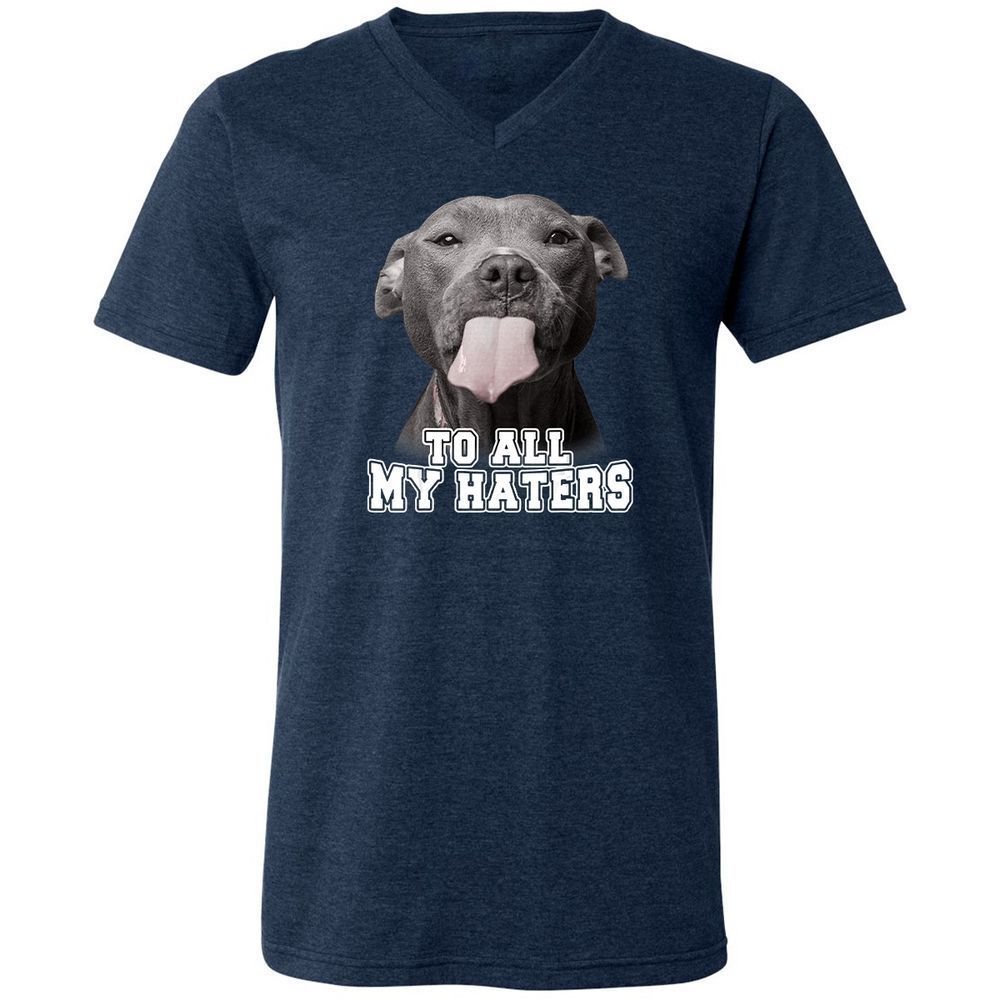 Unisex V-Neck T-Shirt - 3Z36GRAF - Heather Navy - 15