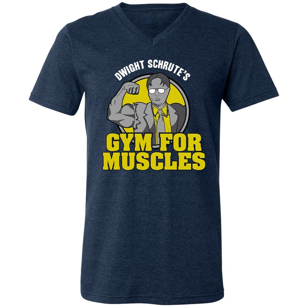 Unisex V-Neck T-Shirt - 9UJE8S9S - Heather Navy - 15