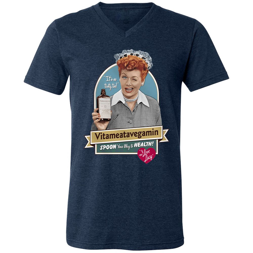 Unisex V-Neck T-Shirt - 2GAG99S8 - Heather Navy - 15