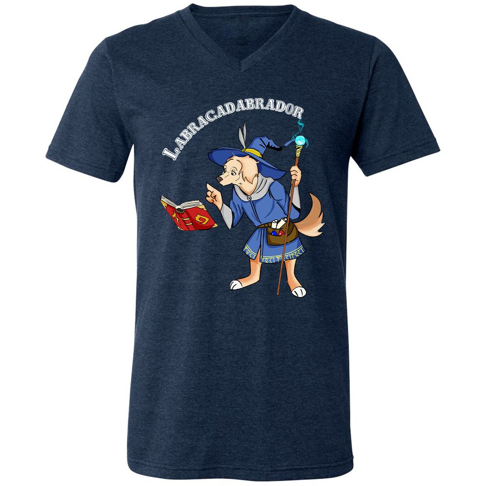 Unisex V-Neck T-Shirt - FBDYNPT4 - Heather Navy - 15