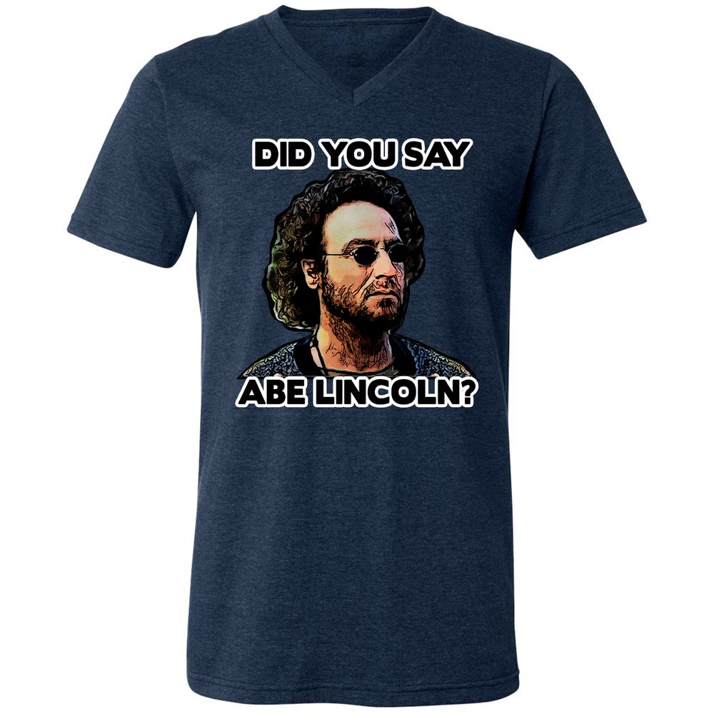 Unisex V-Neck T-Shirt - VZATASGL - Heather Navy - 15