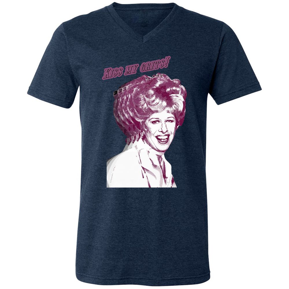 Unisex V-Neck T-Shirt - 4VBJBC7T - Heather Navy - 15