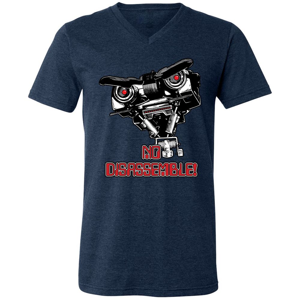 Unisex V-Neck T-Shirt - W6327685 - Heather Navy - 15