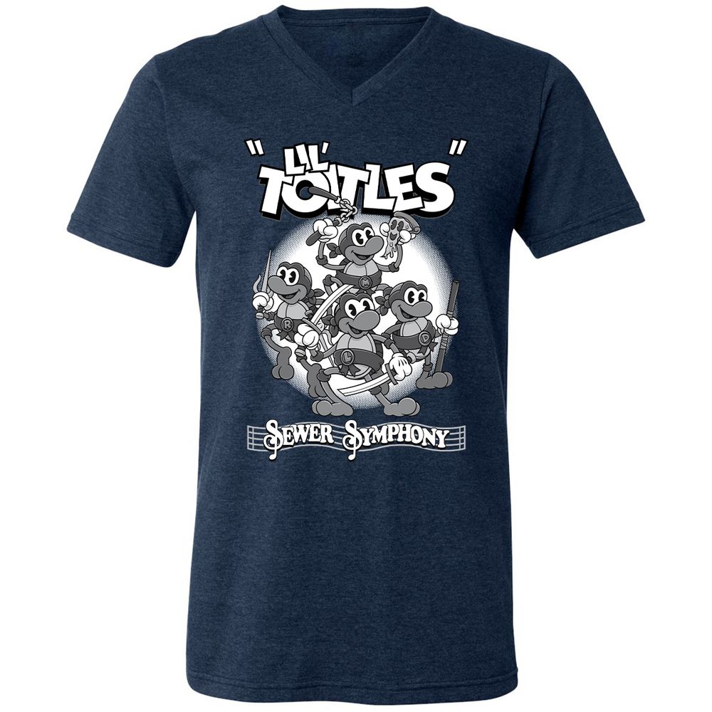 Unisex V-Neck T-Shirt - 1WCRQV9K - Heather Navy - 15